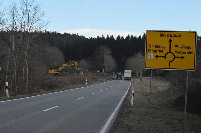 Ein Teil der Landesstraße 177 bei Königsfeld steht ebenfalls auf der Liste.