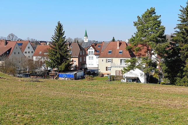 Im Norden grenzt das Ziegeleschle II an die besehende Bebauung an.