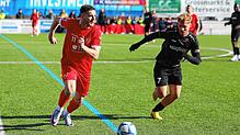 Albert Malaj (links) ist der beste Rielasinger Torschütze in dieser Saison. Auch in der Partie gegen die Stuttgarter Kickers ist seine ...
