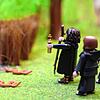 Playmobil spielt Mittelalter: Der heilige Pirmin beritt erstmals die Insel Reichenau. Erste Aktion: Er vertreibt die Schlangen und jagt ...