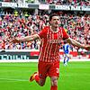 Der Freiburger Offensivspieler Michael Gregoritsch durfte im Heimspiel gegen den FC Schalke 04 gleich über zwei eigene Treffer jubeln.