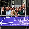 Sie sind bereit für die 11. Erzählzeit ohne Grenzen. Im Bild (von links) Alexandra Lampater, Ekkehard Halmer, Clemens Joos, Oliver ...