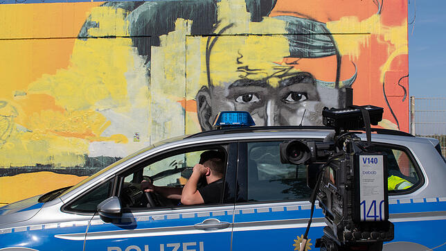 Das Wandbild des ermordeten Nidal R. am Tempelhofer Feld in Berlin. Er war einer der Clan-Größen der Hauptstadt. Inzwischen wurde das ...