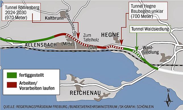 Bild 1: Bei Allensbach steht eine B33-Auffahrt völlig unbenutzt in der Landschaft. Wie lange noch?
