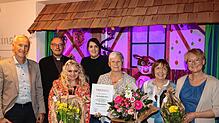 Bürgermeister Ewald Hoffmann, Pfarrer Markus Manter, Temi Dikanska-Greber, Chorleiterin Britta Neher, Ehrenvorsitzende Roswitha Beck, ...