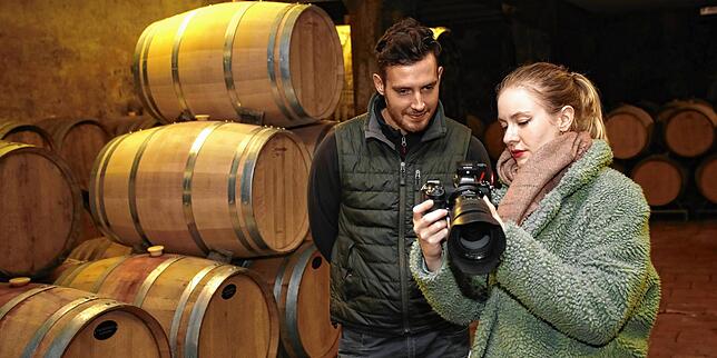 Bild 14: Ab in den Keller! Hier werden in Konstanz die Trauben in Wein verwandelt