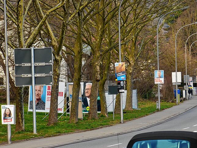 Insgesamt hängen zur Landtagswahl 2021 mehr Wahlplakate im Bad Säckinger Stadtgebiet aus als noch 2016.