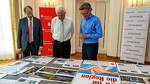 Die Jury bei der Kür der besten Vereinsprojekte des Jahres 2024 am Amtssitz des Regierungschefs in Stuttgart (von links): Arendt Gruben, ...