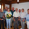 Konrad Röhm, Roland Stahler, Gertrud Meier, Manfred Weber, Manfred Mülhaupt, Vorsitzender Erwin Hierholzer, Willi Glattfelder und die ...
