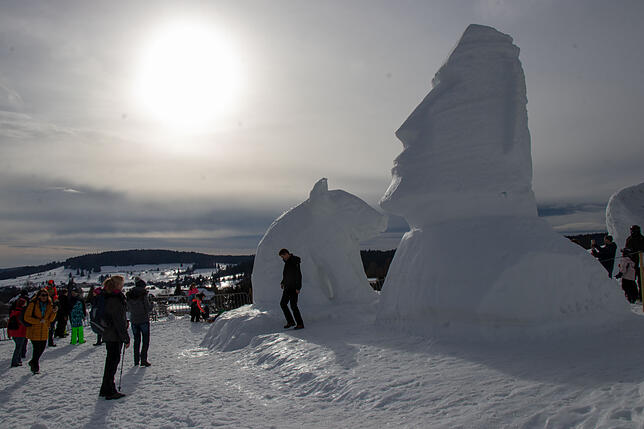 Bild 19: Eiskalte Kunst entsteht beim dritten Schneeskulpturenfestival in Bernau