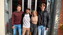 Setzen sich für bessere Kommunikation über den Klimawandel ein (von links): Christian Süss, Philipp Kuhl, Janina Six und Jakob Herrmann. ...
