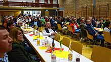 Kein volles Haus wie in vergangenen Zeiten hatte die CDU beim Starkbieranstich in der Turn-und Festhalle in Laiz.