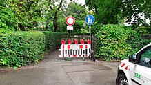 Der Seeuferweg am Konstanzer Trichter ist gesperrt worden. Da der Bodenseepegel weiter steigt, ist die Überflutungsgefahr zu hoch.