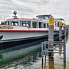 Die „Stein am Rhein“ war 2024 als Zeller Schiff im Betrieb der Schweizer URh unterwegs, hier bei der Erstfahrt im Radolfzeller Hafen.