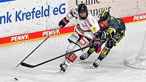 Niclas Hempel (links) soll kommende Saison nicht nur das Freiburger Trikot tragen, sondern auch bei den Wild Wings zum Einsatz kommen.