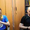 Aaron Wunderle (links) und Marius Mehlin schildern in einer Videokonferenz ihre Erfahrungen in der Corona-Pandemie.
