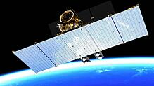 Schematische Darstellung des neuen Copernicus-Erdbeobachtungs-Satelliten, der 2027 ins All starten soll. Unten zu sehen, das größte ...