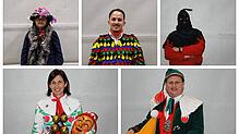 Sie gehören den einzelnen Gruppen der Bürger- und Narrenzunft Tiengen an (von links oben nach rechts unten): Schnurrewyb Petra König, ...