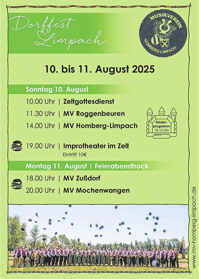 Bild 1: Dorffest Limpach: Der Musikverein freut sich auf das Impro-Theater Utobia