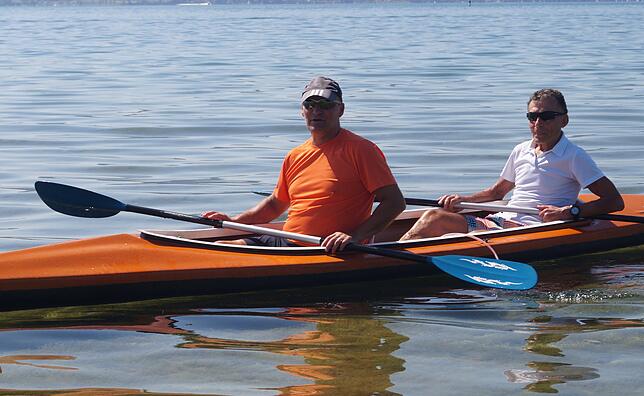 Bild 9: Ein Picknick im Bodensee: Willkommen auf der Sandbank zwischen Reichenau und Mettnau!