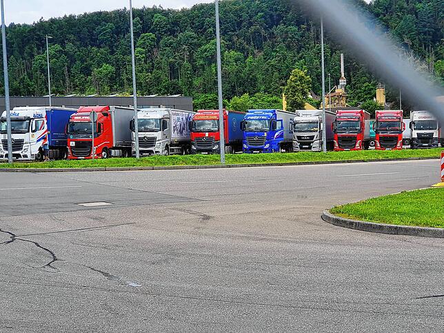 Der Waldshuter Zollhof war ursprünglich für 650 Lastwagen pro Tag ausgelegt. Inzwischen haben sich die Zahlen verdoppelt.