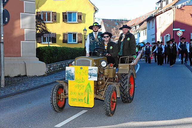 Bild 24: Mit einem Narrenbaumstellen eröffnete Ludwig Egenhofer in Allensbach das Seenarrentreffen 2024