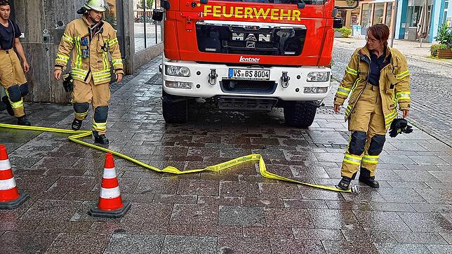 In Villingen rückt die Feuerwehr zu vielen Einsätzen aus, hier am TK Maxx in der Bickenstraße.