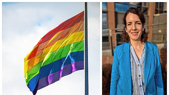 In ihrem Büro hing eine Regenbogenflagge. Diese musste Lina Seitzl (SPD) entfernen, mit Verweis auf die Hausordnung.