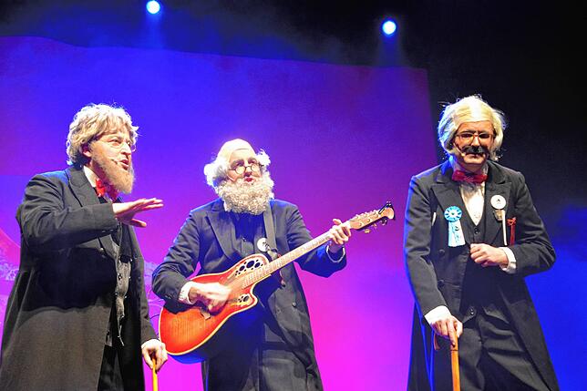 Villingens mitreißendes Fasnet-Trio (von links): Dominik Schaaf, Andreas Duffner und Thomas Streit.