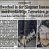 Ein Sonderblatt des SÜDKURIER vom Dienstag, 3. Mai 1977: herausgegeben wenige Stunden nach der Verhaftung der beiden Terroristen Verena ...