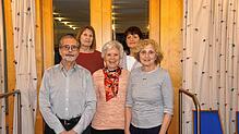 Sie setzen sich für die „Kultur im Schlössle“ ein (von lins): Michael Malleis, Sylvia Auer, Maria Theresia Rist, Tatjana Fahnenstiel und ...