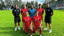 Der FC Pfaffenweiler geht mit Verstärkung in die neue Saison: (hinten von links) Karsten Scheu (Trainer), Stanislav Semenchenko, Semih ...