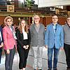 Große Gratulantenschar: OB Philipp Frank, die Erste Beigeordnete Petra Dorfmeister (v.l.), Gemeinderat und Ortsvorsteher Armin Arzner ...