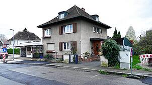 Die Villa an der Gartenstraße/Ecke Abtsmatten in Wyhlen gehörte der Familie Franz Beck. Bild: Sebastian Kurtenacker