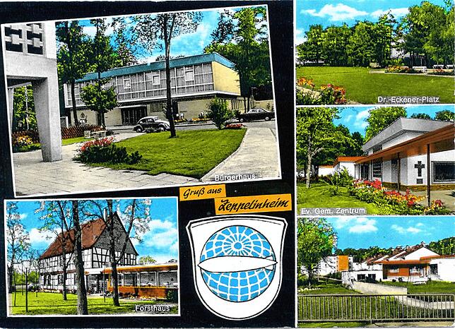 Eine Postkarte aus den 60er-Jahren mit dem Stadtwappen.