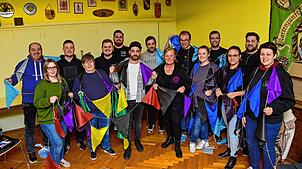 Sie erfinden einen echten Fasnet-Coup (von links): Von links Karl-Heinz Schuhenn, Jennifer Hensel, Jerome Hensel, Alexandra Pies, Kai ...