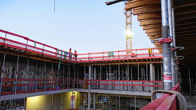 Die Baustelle der Eichendorffschule in Gottmadingen im Februar.