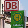 Das Flixbus-Schild am Bahnhof hat ausgedient. Das grüne Fahrzeug steuert die Haltestelle in Rheinfelden und die anderen Stationen am ...