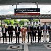 Der barrierefreie Bahnhof ist nun offiziell eröffnet (von lins): Kevin Brümmel, Projektleiter DB Station&Service, Landtagsabgeordneter ...