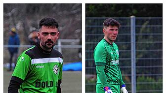 Florian Kaltenbach (links) will auch gegen die stärkste Defensive der Liga mit Torhüter Valentin Murawski (rechts) treffen.