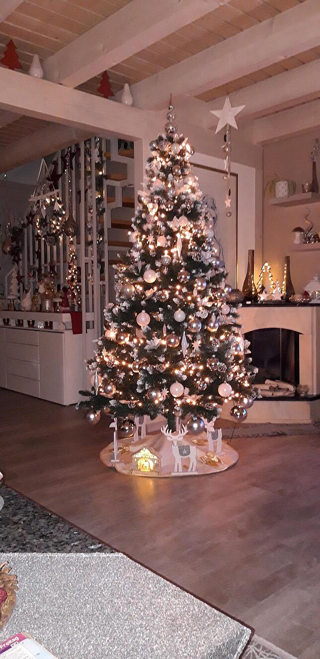 Petra Schröders Weihnachtsbaum Baum steht in Tiengen. Sie wünscht schöne Weihnachten und einen guten Rutsch.