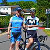 Markus Gähwiler, Präsident und Veranstalter des internationalen Bodensee-Radmarathons, und Profiradrennsportlerin Liane Lippert (von ...