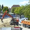 Auf dem Landungsplatz sind 250&nbsp;Tonnen Sand verteilt worden, damit die Beach Days am Dienstag um 10 Uhr beginnen können.