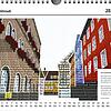 Früher war weniger Rathaus: Das Juni-Blatt im Kalender des Berufsschulzentrums markiert die Ansicht des Radolfzeller Rathauses (links) ...