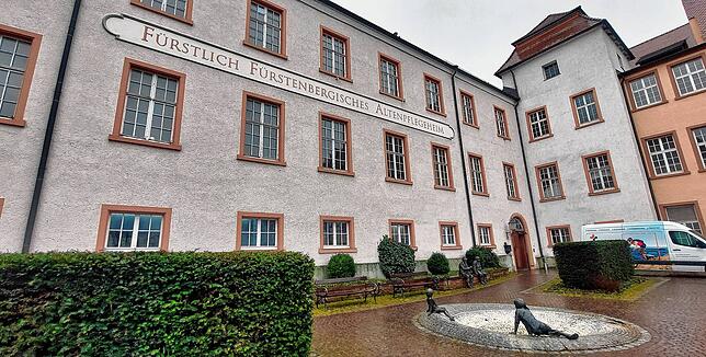 Der Eingangsbereich des Fürstlich Fürstenbergischen Altenpflegeheims in Hüfingen.