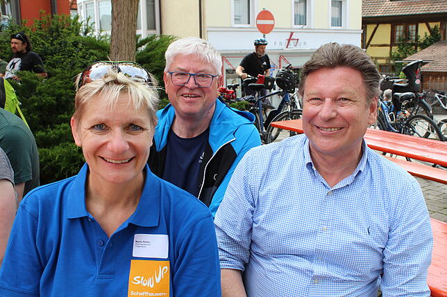 Aktiv mit dabei: Marlies Pfeifer, Präsidentin des Trägervereins, Alt-Bürgermeister von Gailingen Heinz Brennenstuhl und der amtierender ...