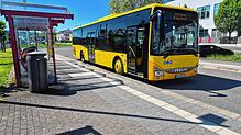 Ein Bus am Stokacher Busbanhof