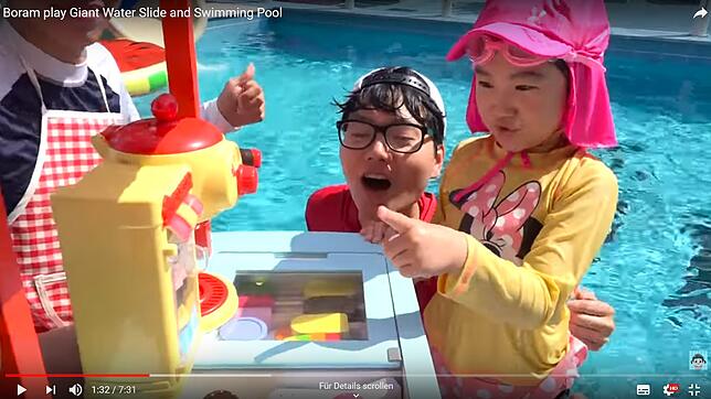 Das südkoreanische Mädchen Boram testet auf YouTube Spielzeug. Ihre Eltern, die die Videos produzieren, machen damit Millionen-Umsätze.