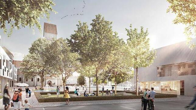 So soll der Herz-Jesu-Platz künftig aussehen. Bild: Stadt Singen