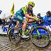 Kampf: Nico Denz aus Albbruck hat die 271 km lange Flandern-Rundfahrt trotz Regen, Kälte, Sturz und technischer Probleme beendet. Am ...